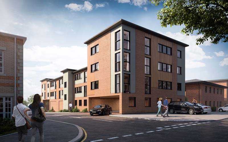 CGI visualisation of 22 new build flats in Gorleston, Great Yarmouth, Norfolk.