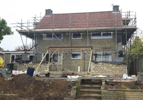 Construction on site, read single storey extension and loft conversion, nr. Nawton, York